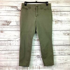 ST JOHN’S BAY PLUS SIZE 14 OLIVE GREEN SKINNY FALL‎ PANTS